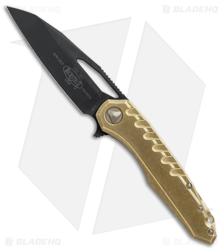 スタジオ ミネギシ クロノタクト CT5112SL Microtech Sigil MK6 Frame Lock Knife Brass/Bronze Ti (3.75