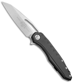 Microtech Sigil MK6 Frame Lock Knife Black Aluminum/Ti (3.75" Stonewash)