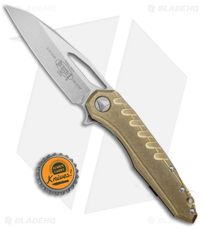 Microtech Sigil MK6 Frame Lock Knife Brass (3.75