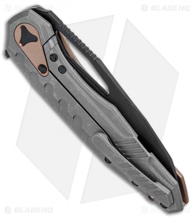 Microtech Sigil MK6 Frame Lock Knife Tan Al (3.75" Black DLC)