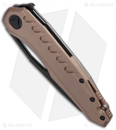 Microtech Sigil MK6 Frame Lock Knife Tan Al (3.75" Black DLC)