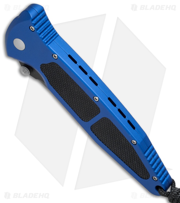 Microtech Mini Socom Manual Knife Blue Aluminum (3.25" Black) 12/1998