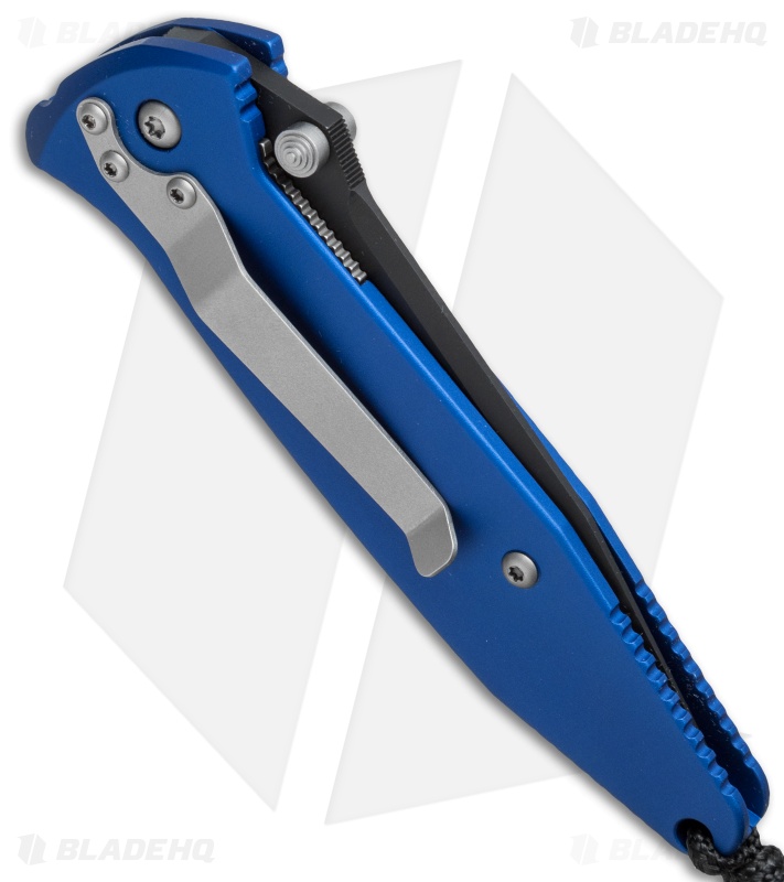 Microtech Mini Socom Manual Knife Blue Aluminum (3.25" Black) 12/1998