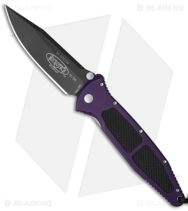 Microtech Mini Socom Manual Knife Purple Aluminum (3.25" Black) 12/1998