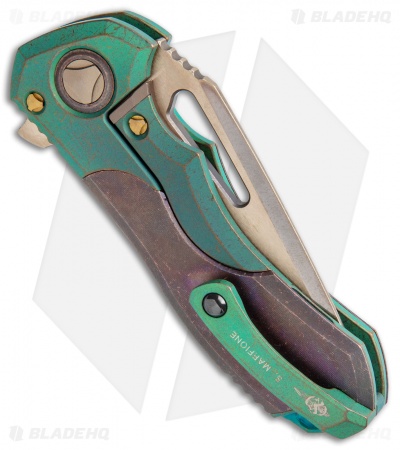 Marfione Custom Protocol Antique Green/Patina Micarta (3" Bronze)