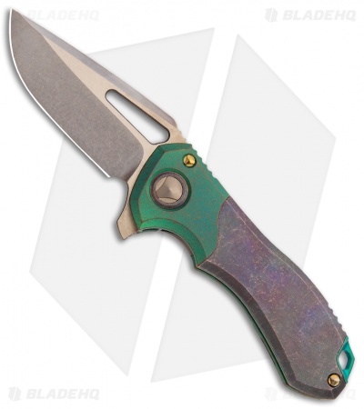 Marfione Custom Protocol Antique Green/Patina Micarta (3" Bronze)