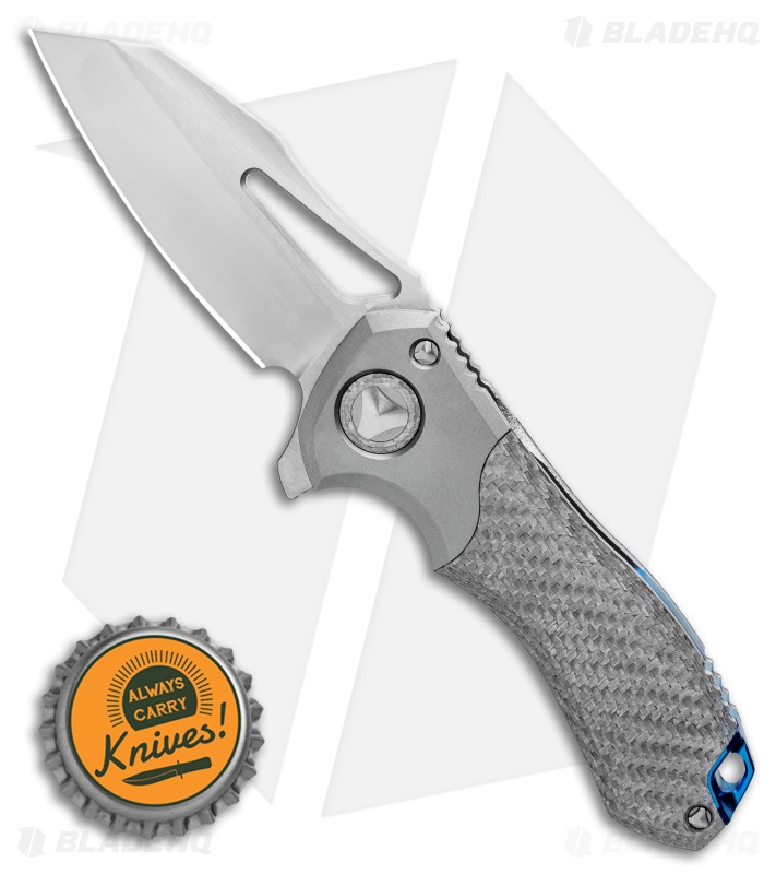 Marfione Custom Protocol Ti Bolster w/ Silvertwill CF Handle. (3" Satin) 