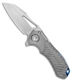 Marfione Custom Protocol Ti Bolster w/ Silvertwill CF Handle. (3" Satin) 