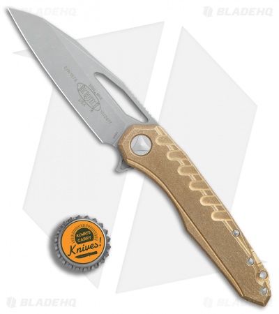 Microtech Sigil MK6 Frame Lock Knife Brass (3.75" Apocalyptic)