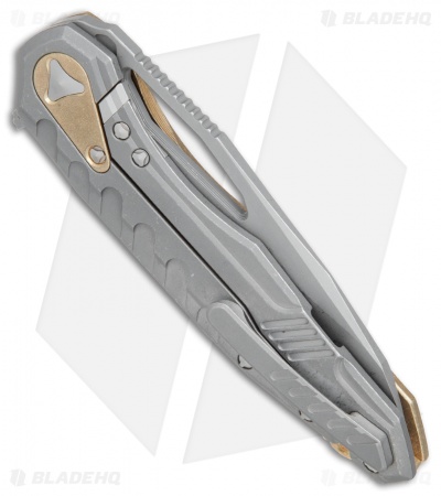 Microtech Sigil MK6 Frame Lock Knife Brass (3.75" Apocalyptic)