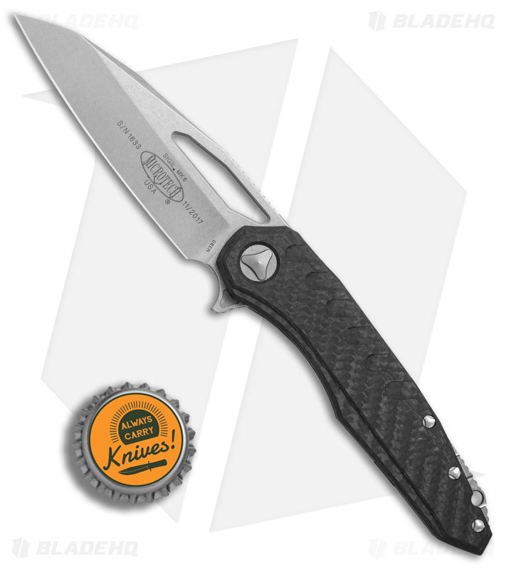 Microtech Sigil MK6 Frame Lock Knife Carbon Fiber (3.75