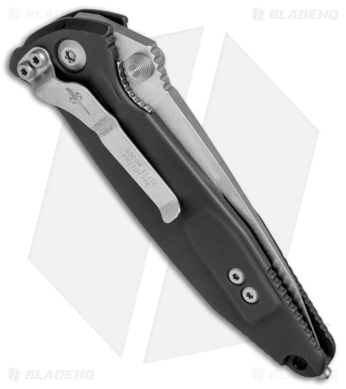Marfione Custom Socom Elite Prototype Tanto Manual Knife Black (4" Stonewash)