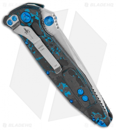 Marfione Custom Socom Elite Tanto Blue CF w/ Blue Ti Hardware (4" Mirror SW)