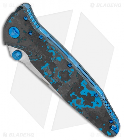 Marfione Custom Socom Elite Tanto Blue CF w/ Blue Ti Hardware (4" Mirror SW)