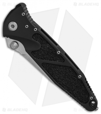 Microtech Socom Elite Manual Knife Black (4" Stonewash Serr) 160-11