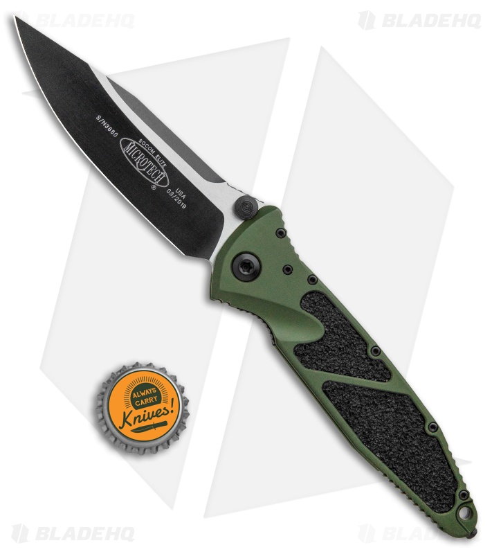 Microtech Socom Elite - Manual Knife | OD Green + Black | Blade HQ