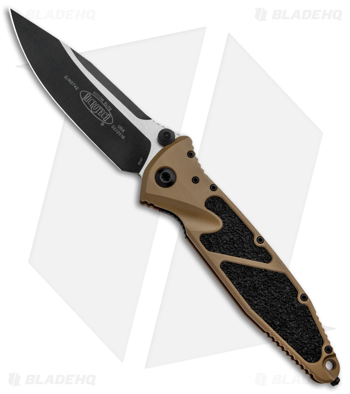 Microtech Socom Elite - Manual Knife | Tan + Black | Blade HQ