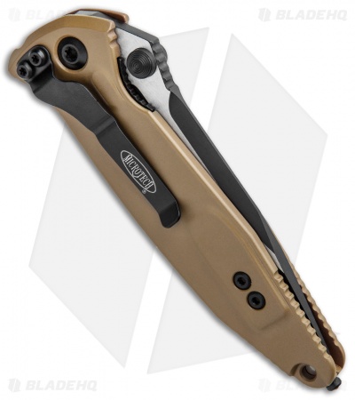 Microtech Socom Elite Manual Knife Tan (4" Black) 160-1TA