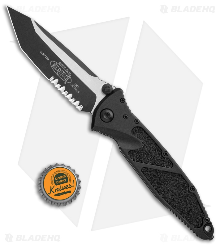 Microtech Socom Elite T/E M/A Black Tactical Partial Serrated 161-2T