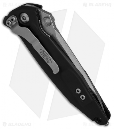 Microtech Socom Elite Tanto Manual Knife Black (4" Stonewash Serr) 161-11