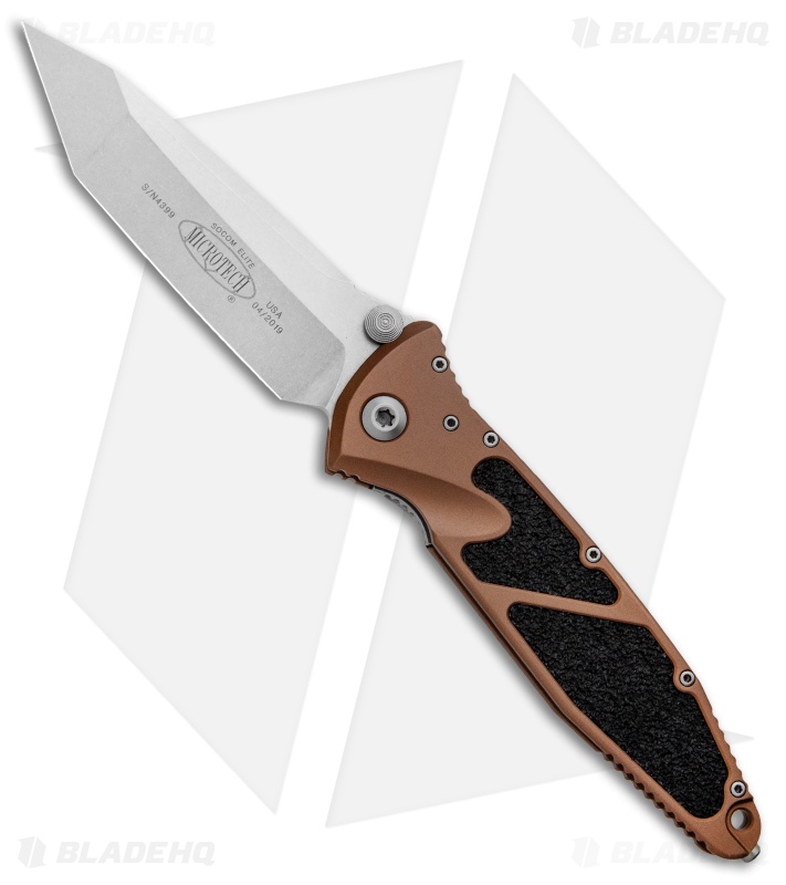 Microtech Socom Elite Manual Folding Knife | Tan + Tanto | Blade HQ