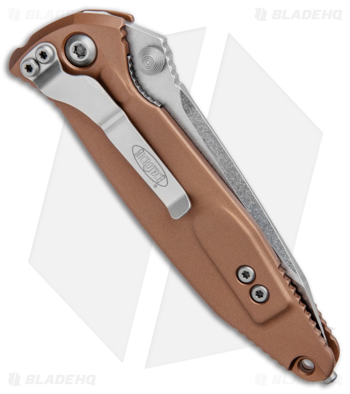 Microtech Socom Elite Tanto Manual Knife Tan (4" Stonewash) 161-10TA
