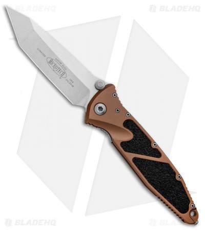Microtech Socom Elite Tanto Manual Knife Tan (4" Stonewash) 161-10TA