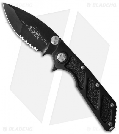 Microtech DOC Flipper Frame Lock Knife Aluminum (3.75" Black Serr) 153-2