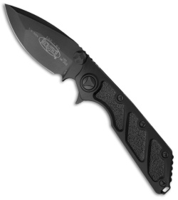 Microtech DOC Blackout Flipper Knife Aluminum Folder (3.75" Plain) 153-1T