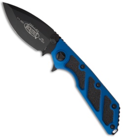 Microtech DOC Flipper Knife Blue Aluminum (3.75" Black) 153-1BL