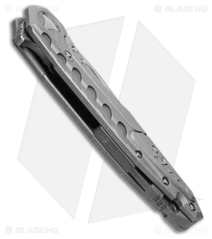 Marfione Custom Knives Sigil Flipper Knife Titanium (3.5" Apocalyptic)