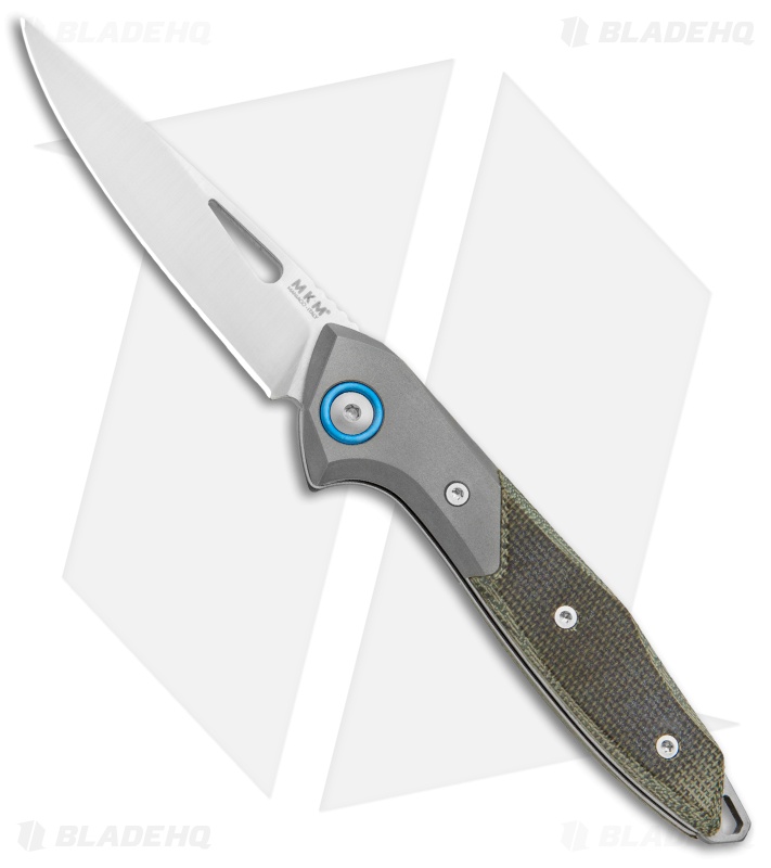 MKM Burnley Cellina Slip Joint Knife Canvas Micarta /Ti Bolster (2.75" Satin)