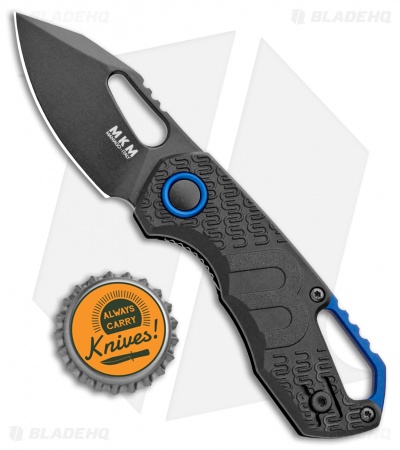 MKM Voxnaes Isonzo Clip Point Liner Lock Knife Black FRN  (2.25" Black)