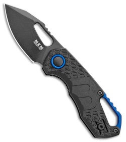 MKM Voxnaes Isonzo Clip Point Liner Lock Knife Black FRN  (2.25" Black)