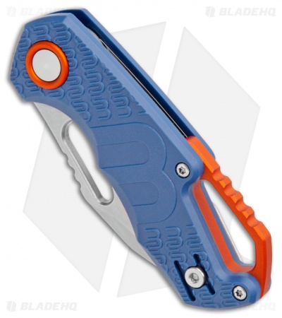 MKM Voxnaes Isonzo Clip Point Liner Lock Knife Blue FRN (2.25" Stonewash)