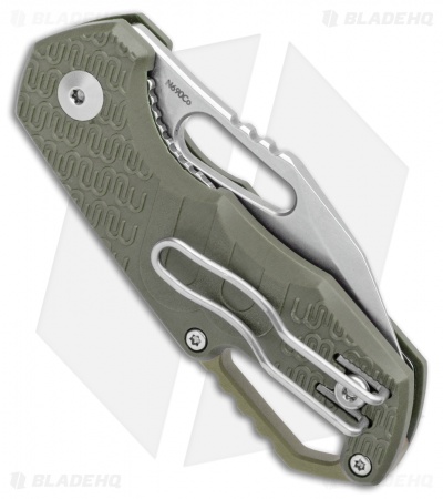 MKM Voxnaes Isonzo Clip Point Liner Lock Knife Green FRN (2.25" Stonewash)