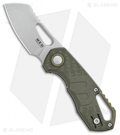 MKM Voxnaes Isonzo Sheepsfoot Liner Lock Knife Green FRN (2.25" Stonewash)