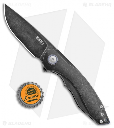 MKM Voxnaes Timavo Liner Lock Knife Black Ti (2.87" Black SW)