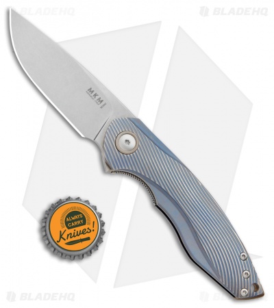 MKM Voxnaes Timavo Liner Lock Knife 3D Blue Ti (2.87" Stonewash)