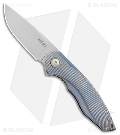 MKM Voxnaes Timavo Liner Lock Knife 3D Blue Ti (2.87" Stonewash)