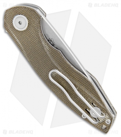 MKM Voxnaes Timavo Liner Lock Knife OD Green Micarta (2.87" Stonewash)