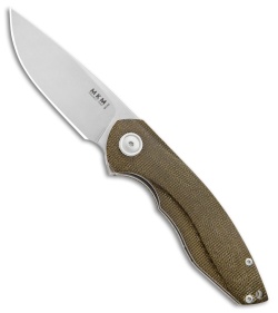 MKM Voxnaes Timavo Liner Lock Knife OD Green Micarta (2.87" Stonewash) *DISC*