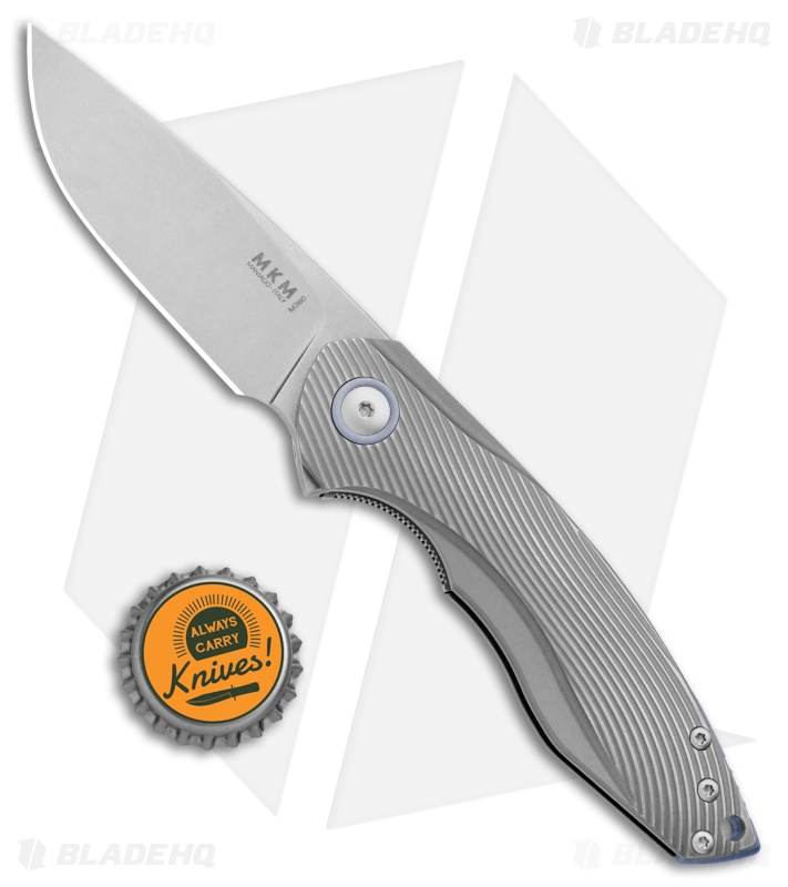 MKM Voxnaes Timavo Liner Lock Knife 3D Titanium (2.87" Stonewash)