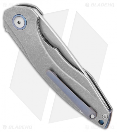 MKM Voxnaes Timavo Liner Lock Knife Tumbled Ti (2.87" Stonewash)