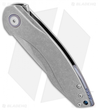 MKM Voxnaes Timavo Liner Lock Knife Tumbled Ti (2.87" Stonewash)