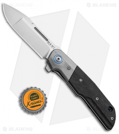 MKM Terzuola Clap Liner Lock Knife Carbon Fiber/Ti Bolster (3" Satin) LS01-CT