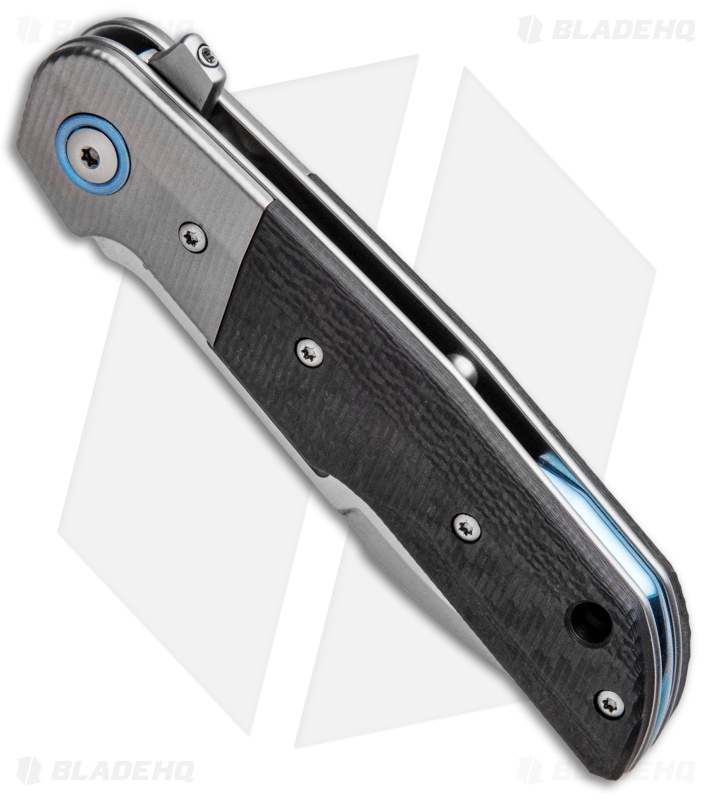 MKM Terzuola Clap Liner Lock Knife Carbon Fiber/Ti Bolster (3" Satin) LS01-CT