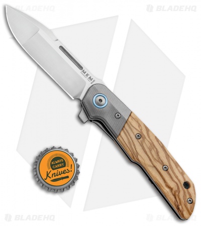 MKM Terzuola Clap | Liner Lock Knife | Olive Wood/Ti Bolster