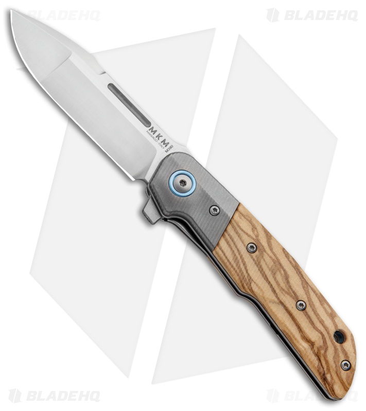 MKM Terzuola Clap | Liner Lock Knife | Olive Wood/Ti Bolster