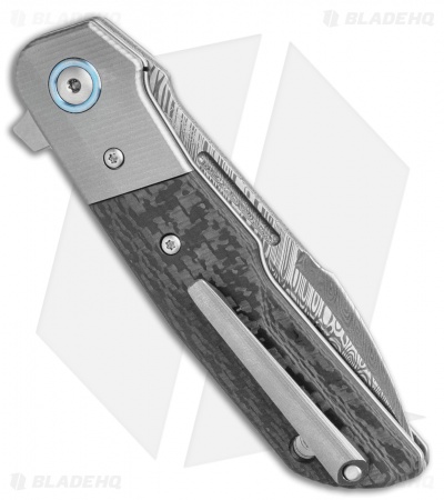 MKM Terzuola Clap Limited Edition Carbon Fiber/Ti Bolster (3" Damasteel) LS01-D